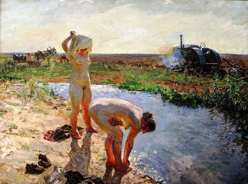"Трактористки" (1943) Аркадий Александрович Пластов (1893–1972)