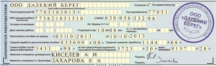 Как правильно заполнить больничный лист по беременности
